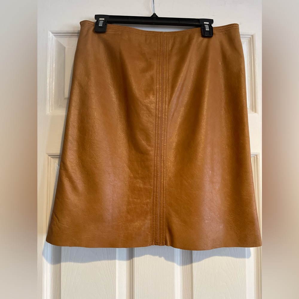 Vintage leather DKNY leather skirt sz 2